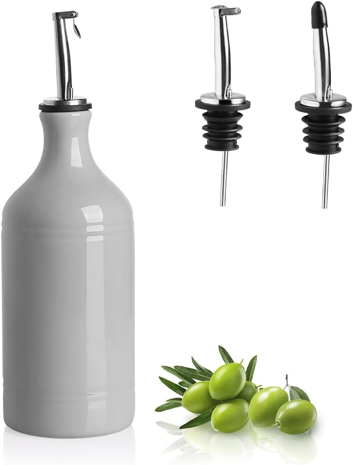 Sweejar Ceramic Olive Oil Dispenser Bottle | Storage Oil, Vinegar, Coffee Syrups