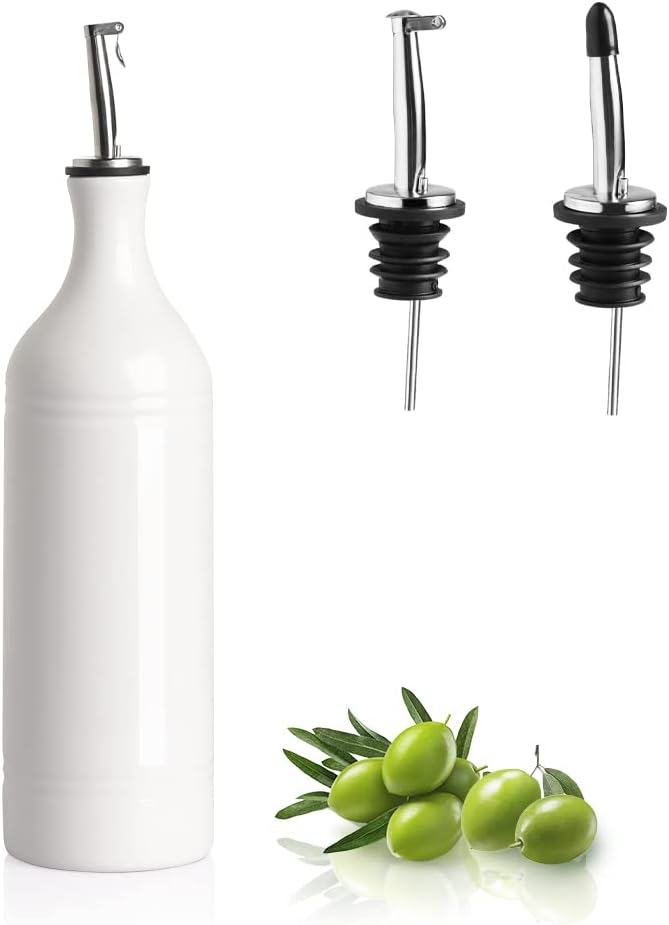 Sweejar Ceramic Olive Oil Dispenser Bottle | Storage Oil, Vinegar, Coffee Syrups