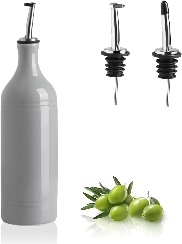 Sweejar Ceramic Olive Oil Dispenser Bottle | Storage Oil, Vinegar, Coffee Syrups