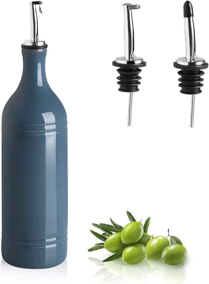Sweejar Ceramic Olive Oil Dispenser Bottle | Storage Oil, Vinegar, Coffee Syrups