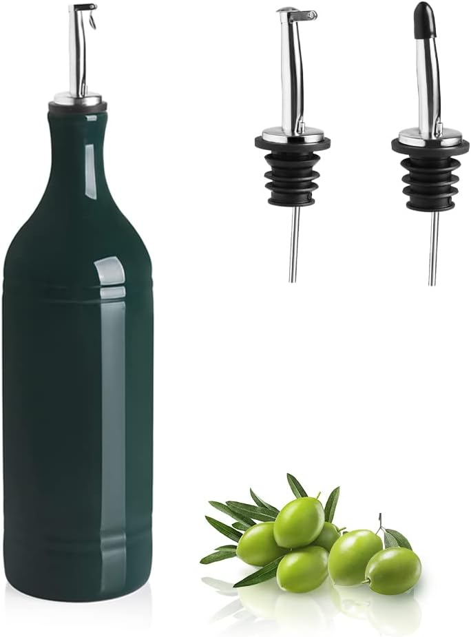 Sweejar Ceramic Olive Oil Dispenser Bottle | Storage Oil, Vinegar, Coffee Syrups