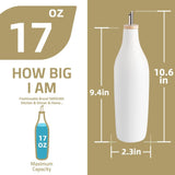 Sweejar Matte Ceramic Olive Oil Dispenser with Spout | 17 Oz