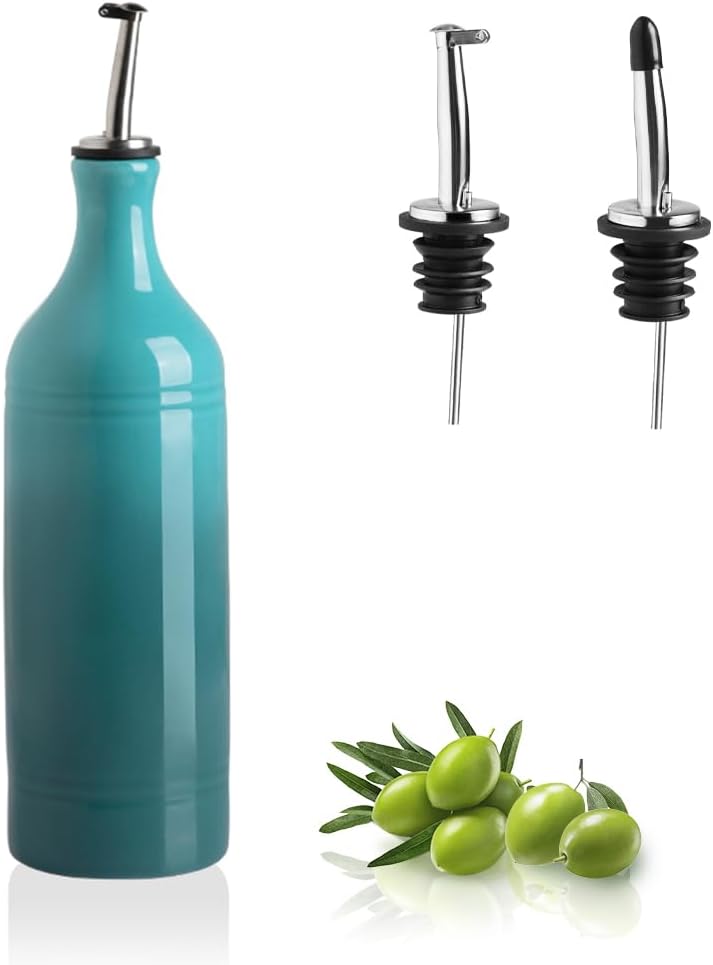 Sweejar Ceramic Olive Oil Dispenser Bottle | Storage Oil, Vinegar, Coffee Syrups