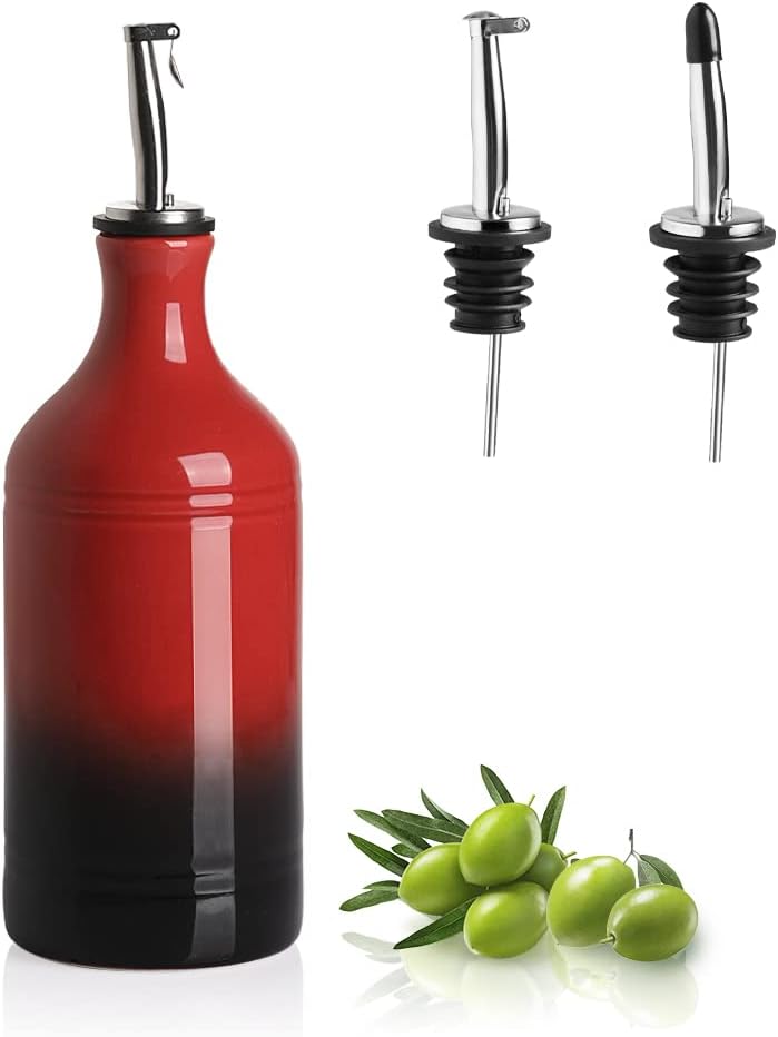 Sweejar Ceramic Olive Oil Dispenser Bottle | Storage Oil, Vinegar, Coffee Syrups