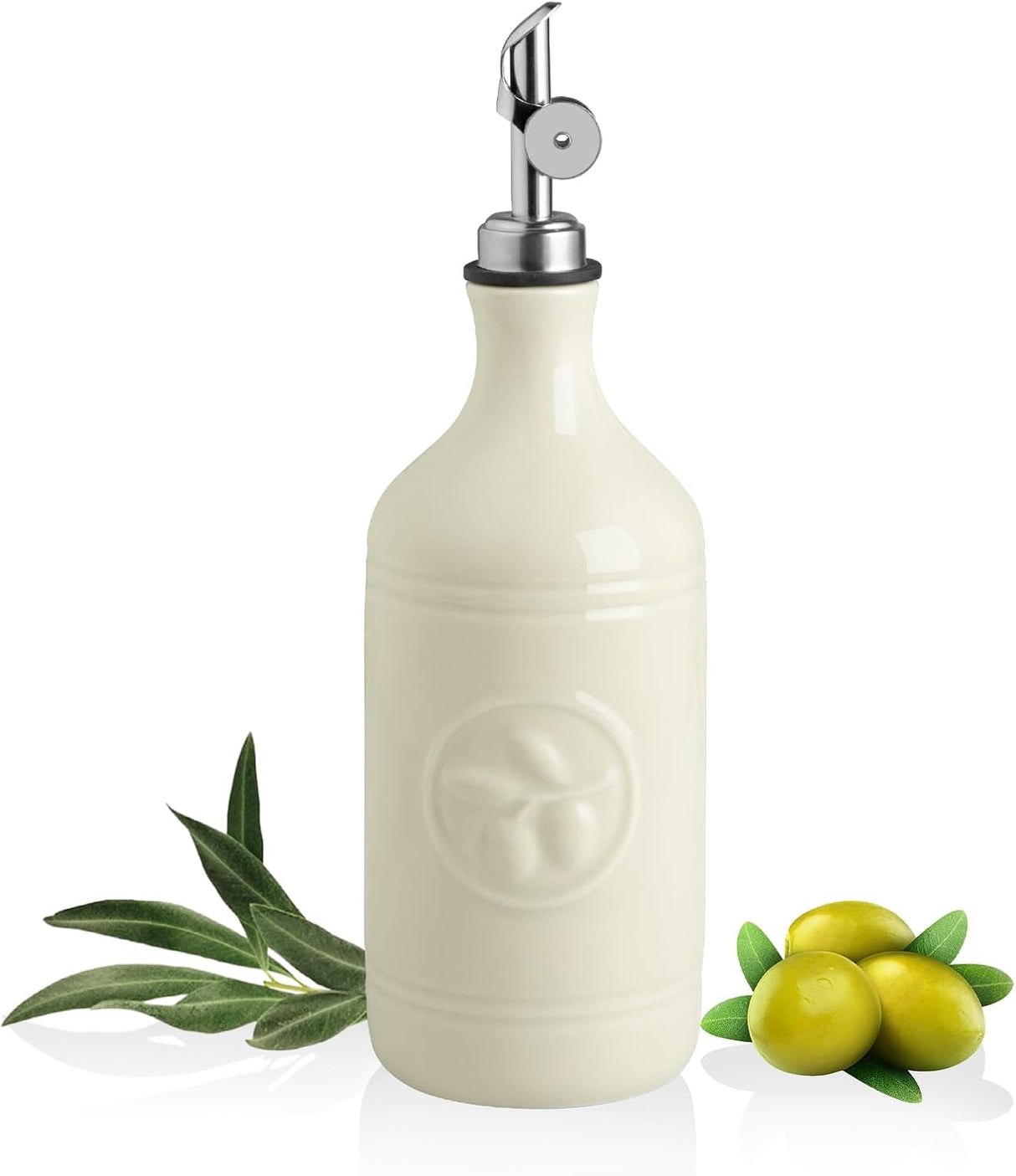 Sweejar Ceramic Olive Oil Dispenser Bottle | 16 Oz | 1 Pack