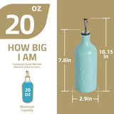 Sweejar Ceramic Olive Oil Dispenser Bottle | Storage Oil, Vinegar, Soy Sauce, Coffee Syrup, Liquids