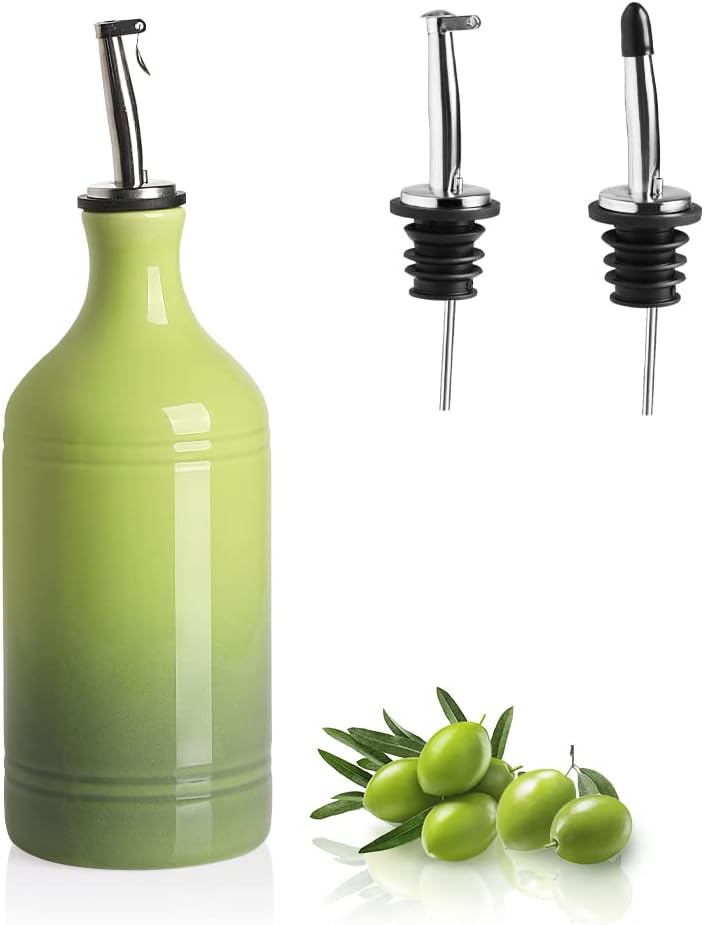 Sweejar Ceramic Olive Oil Dispenser Bottle | Storage Oil, Vinegar, Coffee Syrups