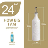 Sweejar 24 Oz Ceramic Olive Oil Dispenser Bottle with Spout