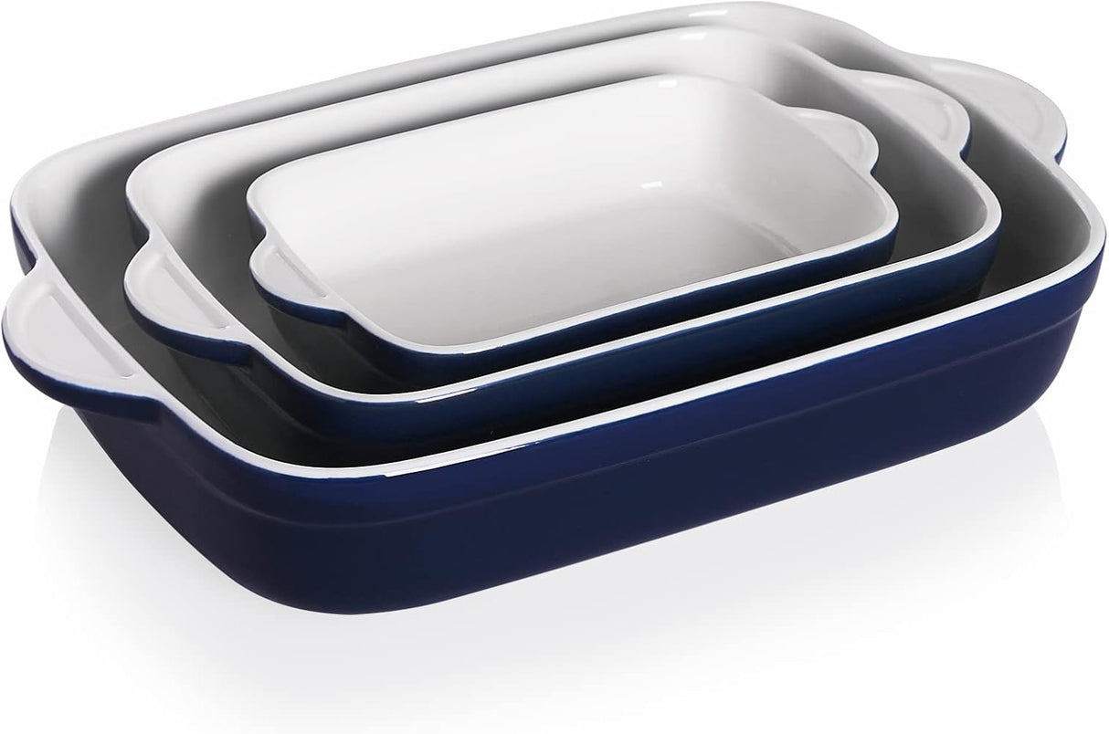 Sweejar Ceramic Bakeware Casserole Dishes for Oven | Set of 3