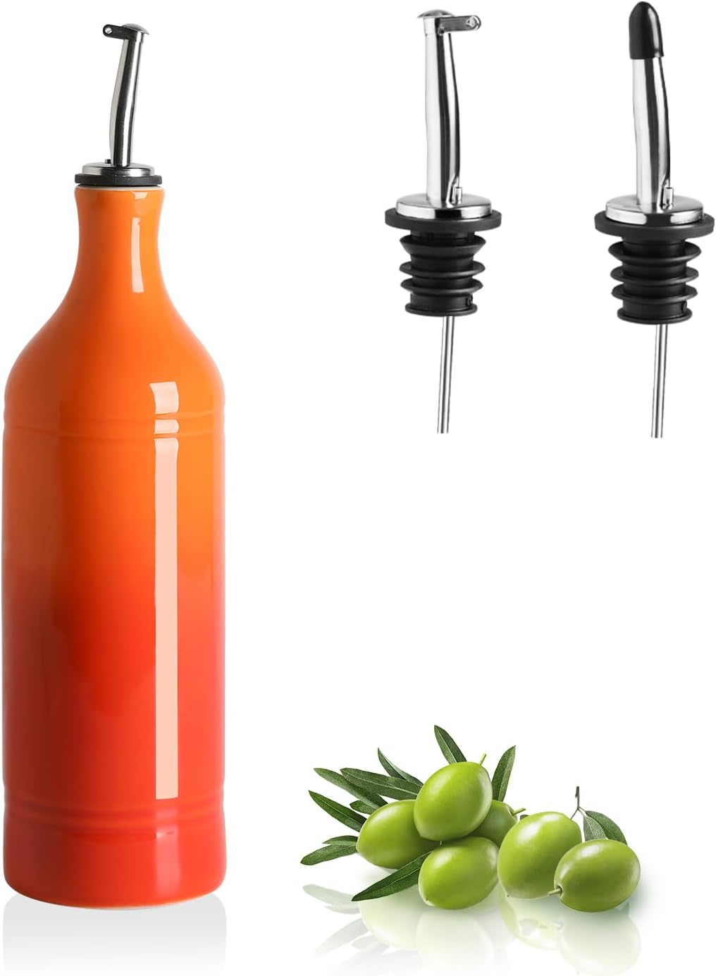 Sweejar Ceramic Olive Oil Dispenser Bottle | Storage Oil, Vinegar, Coffee Syrups