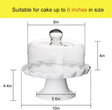 Sweejar Porcelain Cake Stand with Glass Lid | 10 Inch