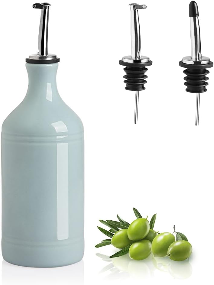 Sweejar Ceramic Olive Oil Dispenser Bottle | Storage Oil, Vinegar, Coffee Syrups