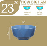Sweejar Ceramic Rhombic Bowl | 26 Oz for Cereal, Salad, Pasta, Soup | Set of 6