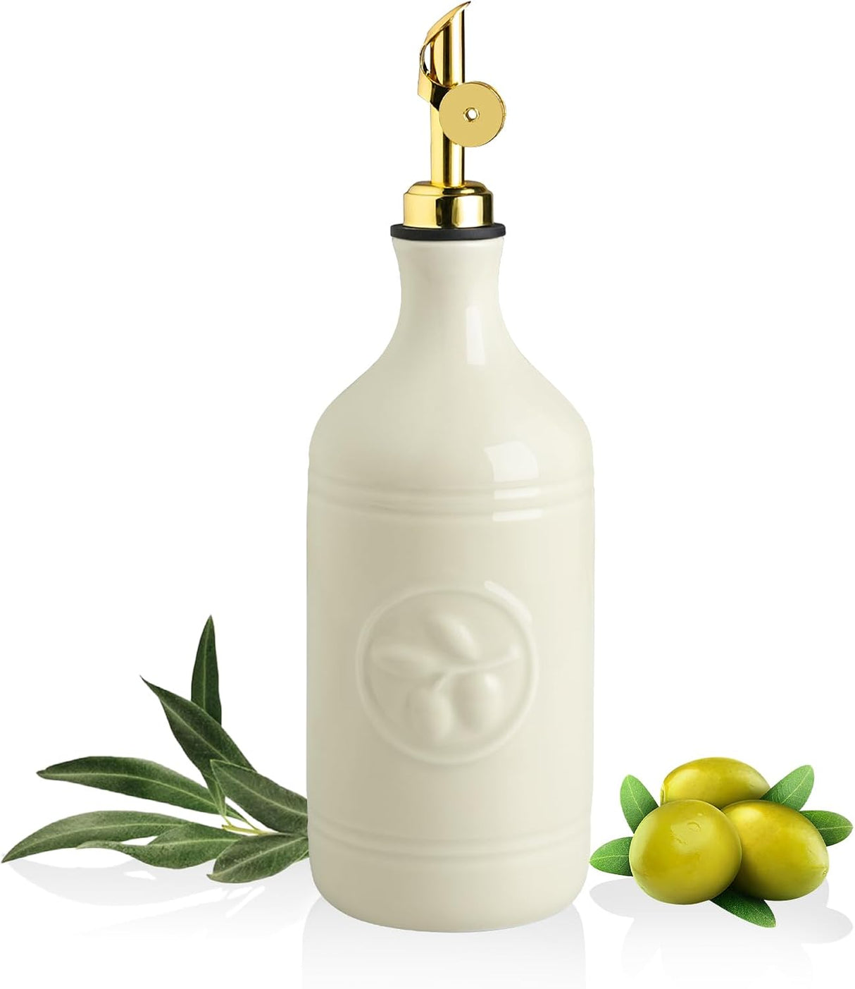 Sweejar Ceramic Olive Oil Dispenser Bottle | 16 Oz | 1 Pack