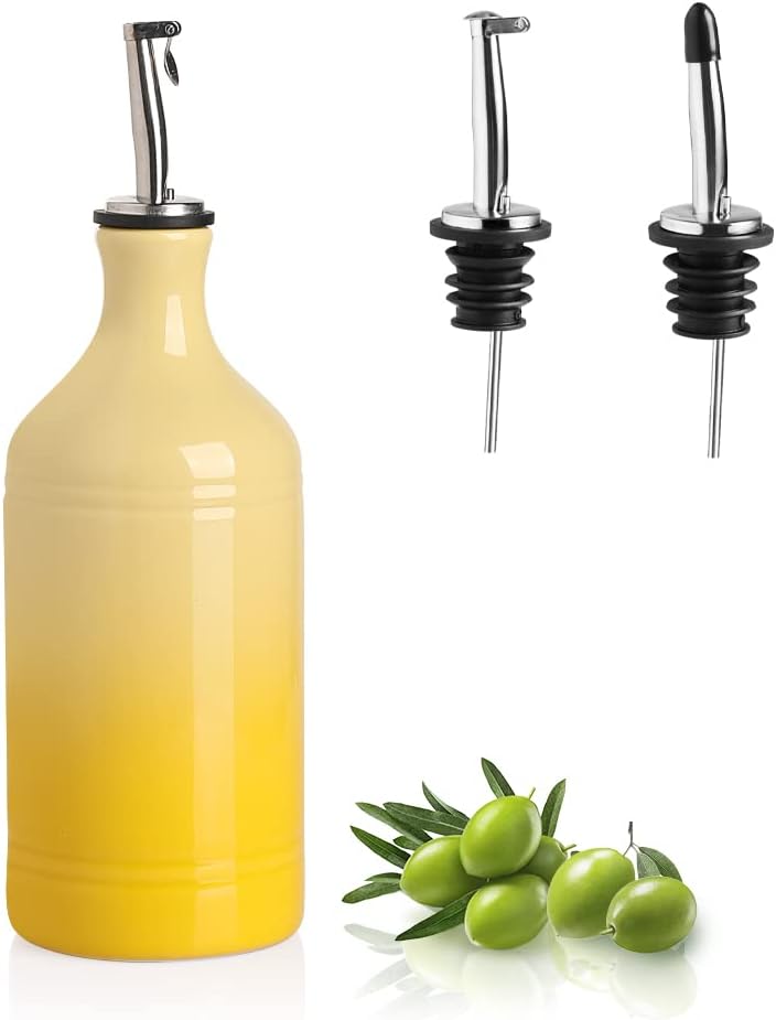 Sweejar Ceramic Olive Oil Dispenser Bottle | Storage Oil, Vinegar, Coffee Syrups