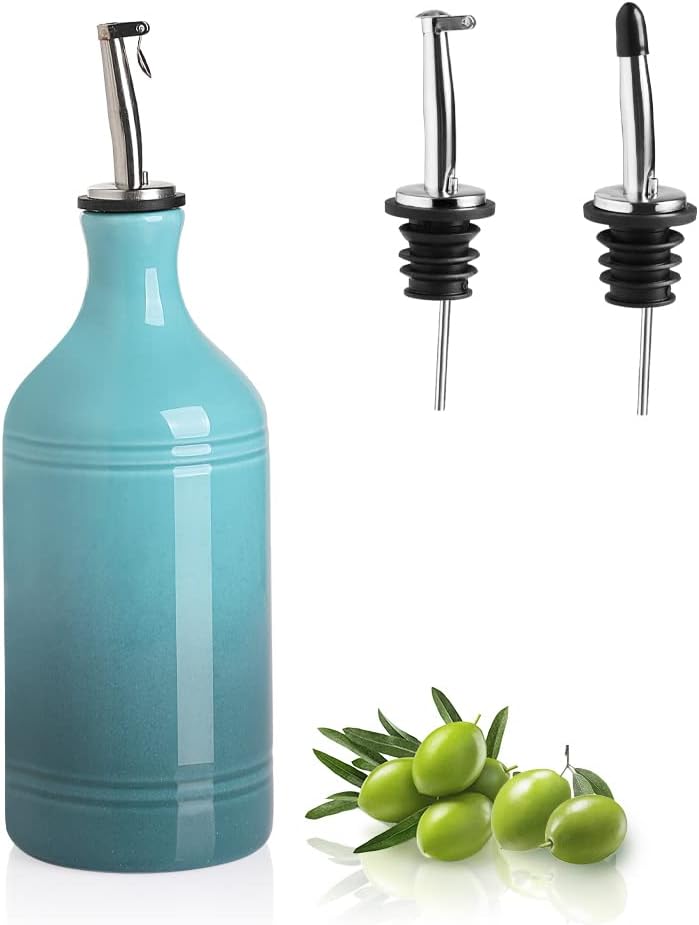 Sweejar Ceramic Olive Oil Dispenser Bottle | Storage Oil, Vinegar, Coffee Syrups
