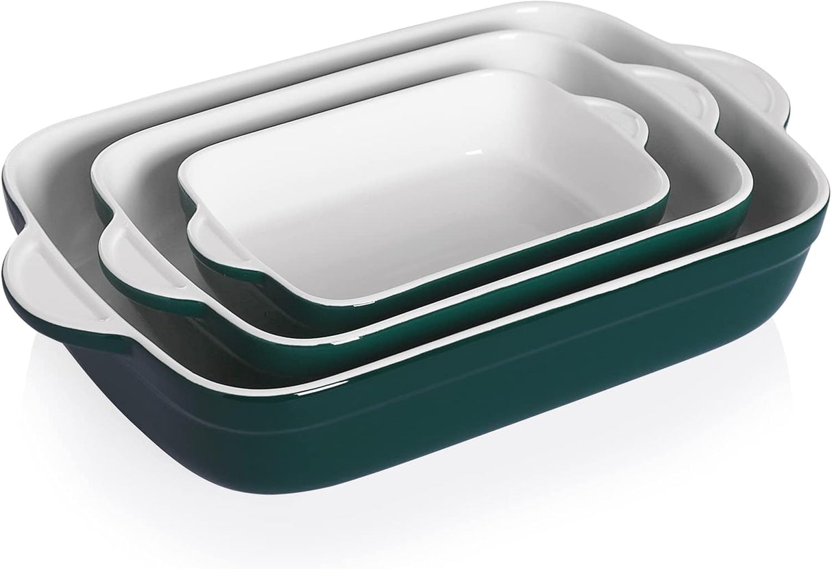 Sweejar Ceramic Bakeware Casserole Dishes for Oven | Set of 3