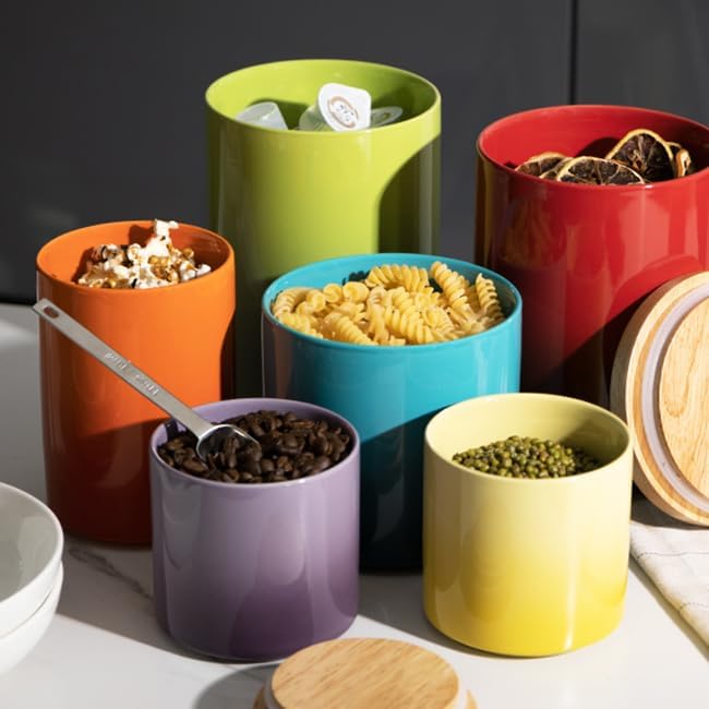 Sweejar Kitchen Canisters Ceramic Food Storage Jar Set | Set of 4