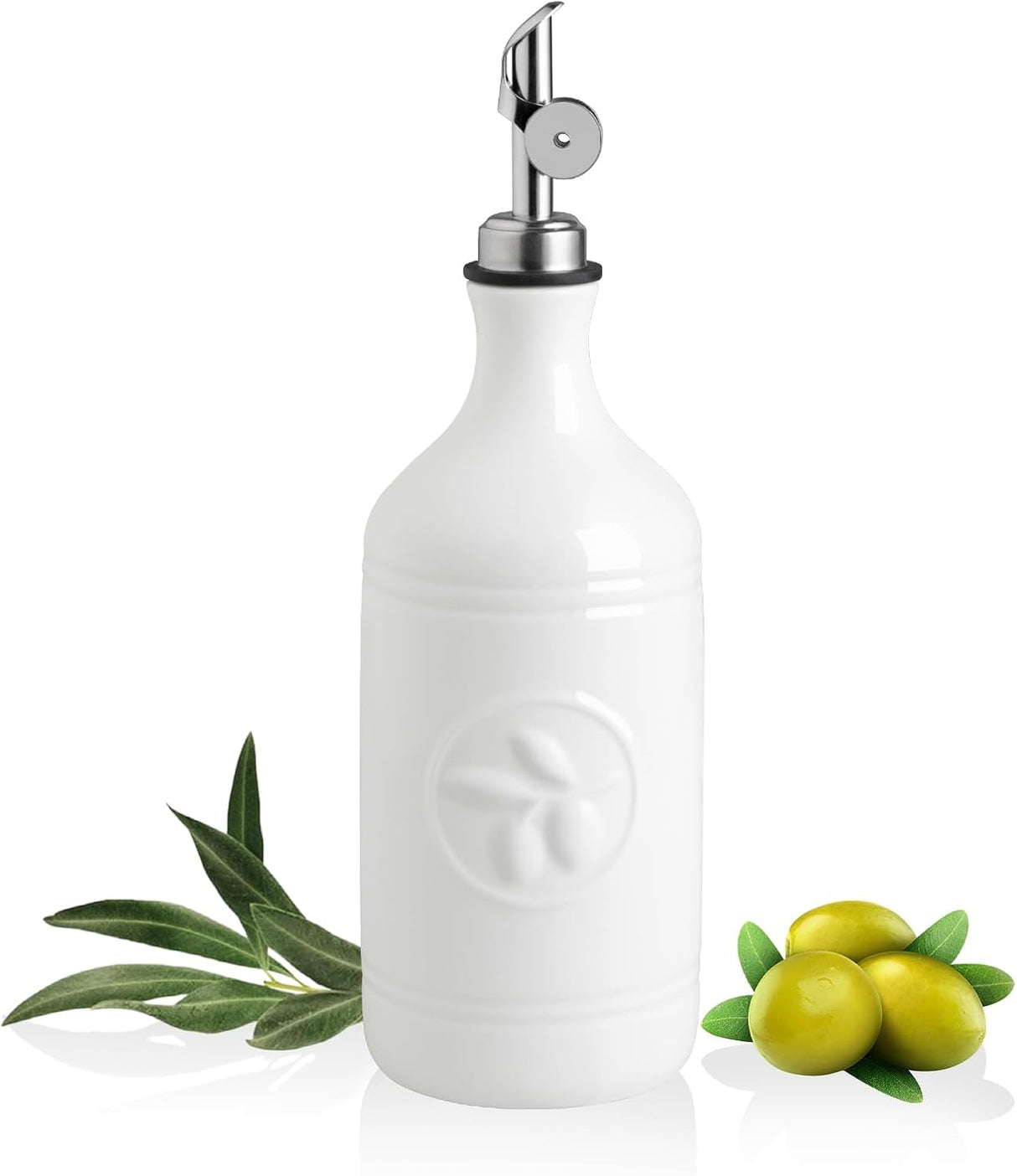Sweejar Ceramic Olive Oil Dispenser Bottle | 16 Oz | 1 Pack