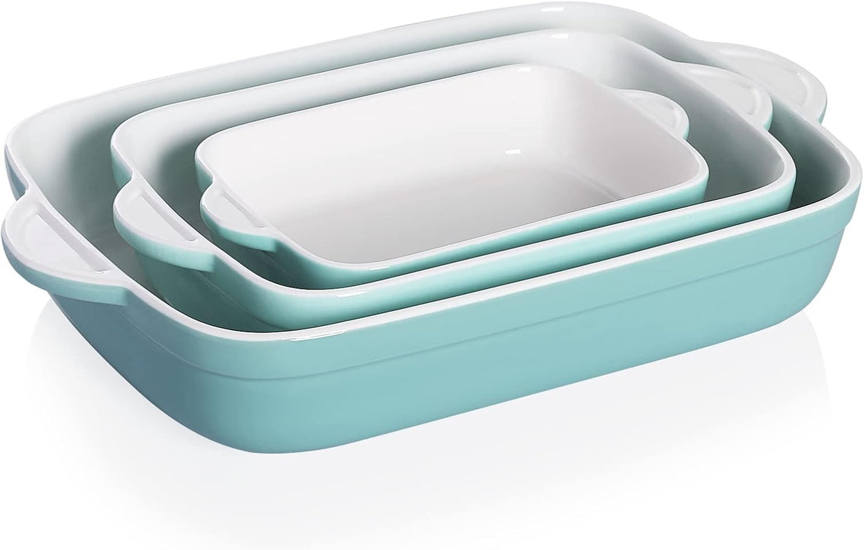 Sweejar Ceramic Bakeware Casserole Dishes for Oven | Set of 3