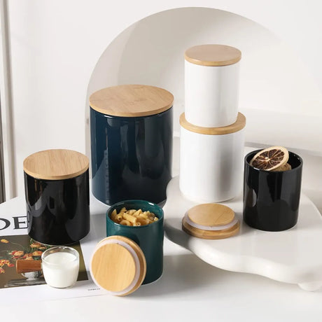 Sweejar Ceramic Canisters Food Storage Jar | Set of 4