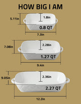 Sweejar Casserole  Baking Dish Dishes for Oven | Set of 3