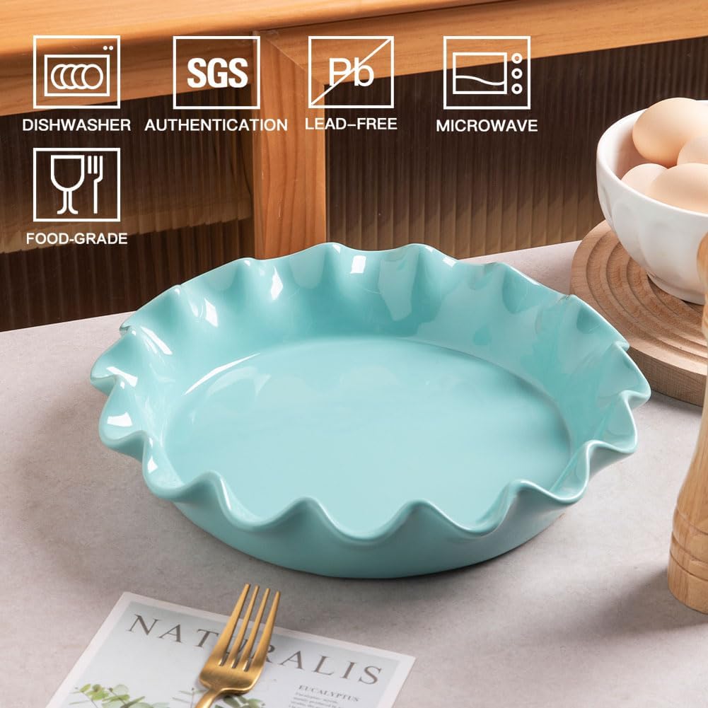 Sweejar Ceramic Pie Pan for Baking