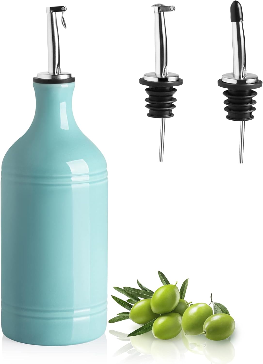 Sweejar Ceramic Olive Oil Dispenser Bottle | Storage Oil, Vinegar, Coffee Syrups