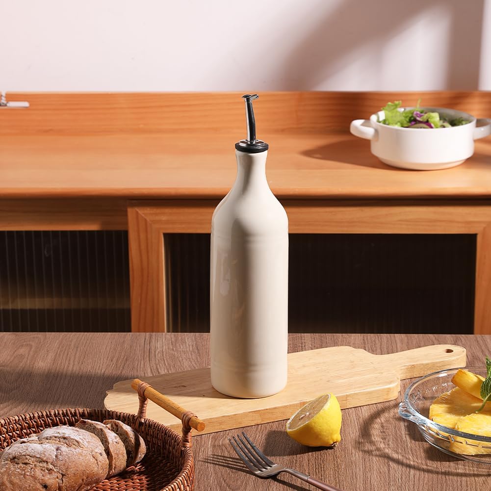 Sweejar Ceramic Olive Oil Dispenser Bottle | Storage Oil, Vinegar, Coffee Syrups