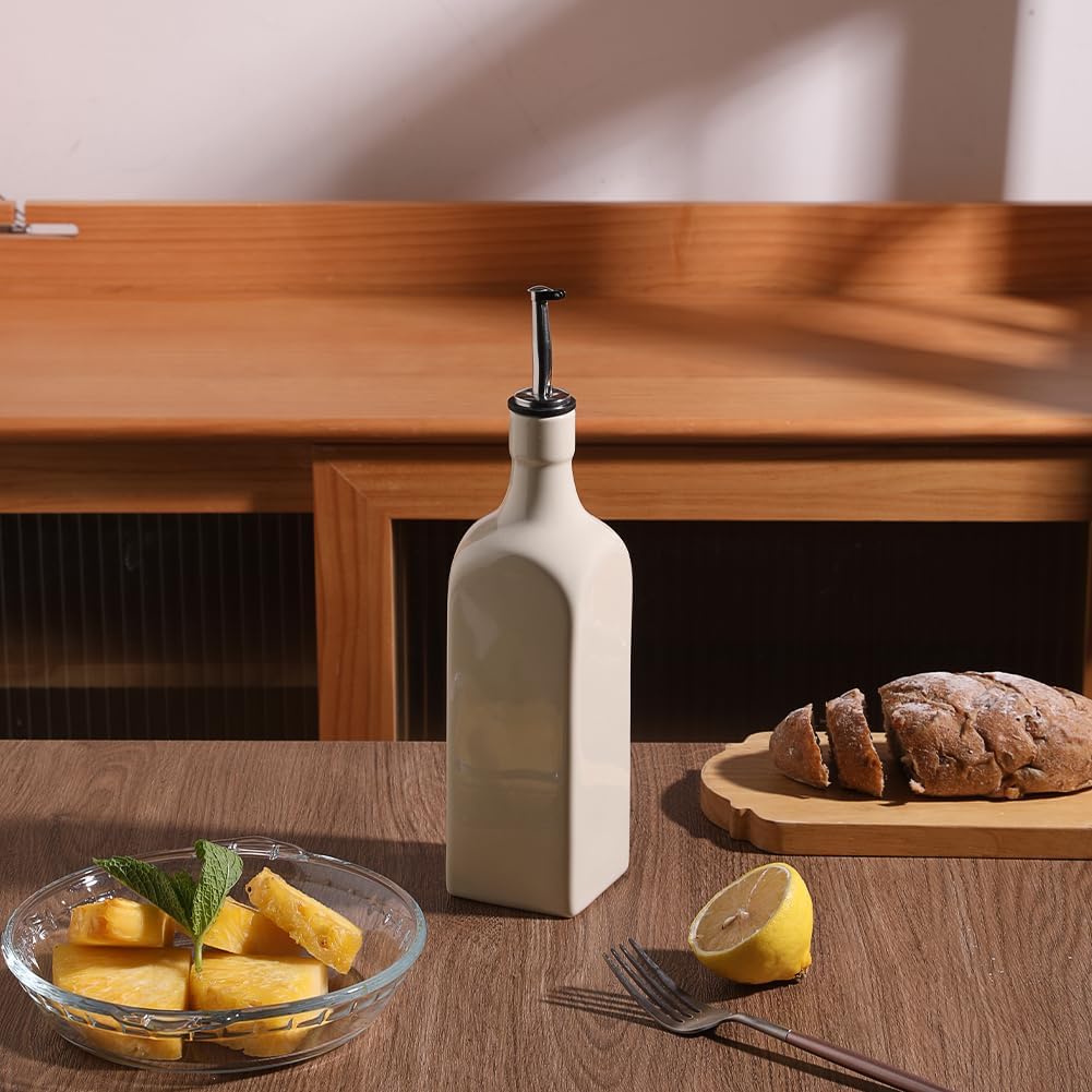 Sweejar Ceramic Olive Oil Dispenser Bottle Oil | 19 Fl Oz