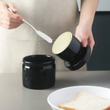 SWEEJAR Porcelain Butter Keeper Crock, French Butter Dish with Water Line, Ceramic Butter Container for soft butter