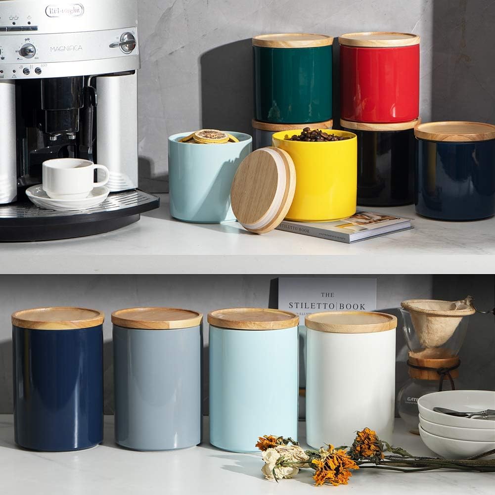 Sweejar Kitchen Canisters Ceramic Food Storage Jar Set | Set of 4