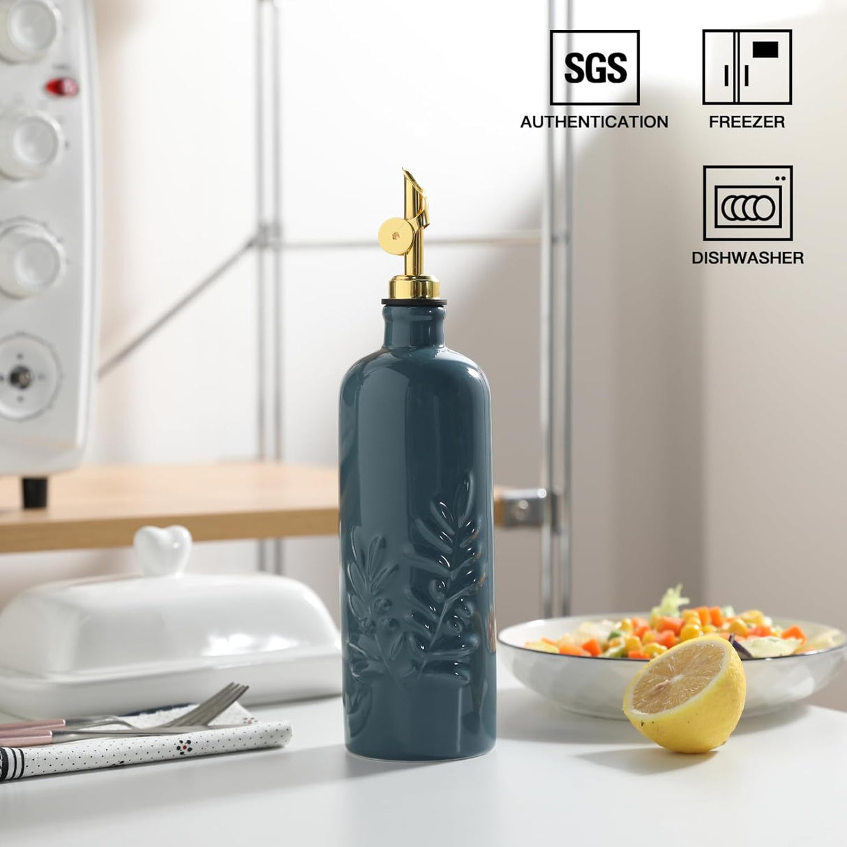 Sweejar Olive Oil Dispenser Bottle for Kitchen | 18 Oz | Leak Proof