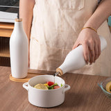 Sweejar Matte Ceramic Olive Oil Dispenser with Spout | 17 Oz