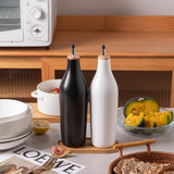 Sweejar Matte Ceramic Olive Oil Dispenser with Spout | 17 Oz