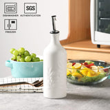 Sweejar Ceramic Olive Oil Dispenser Bottle | Storage Oil, Vinegar, Soy Sauce, Coffee Syrup, Liquids