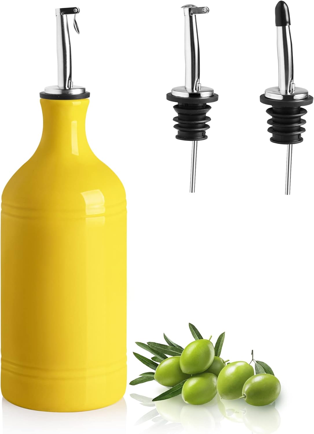 Sweejar Ceramic Olive Oil Dispenser Bottle | Storage Oil, Vinegar, Coffee Syrups