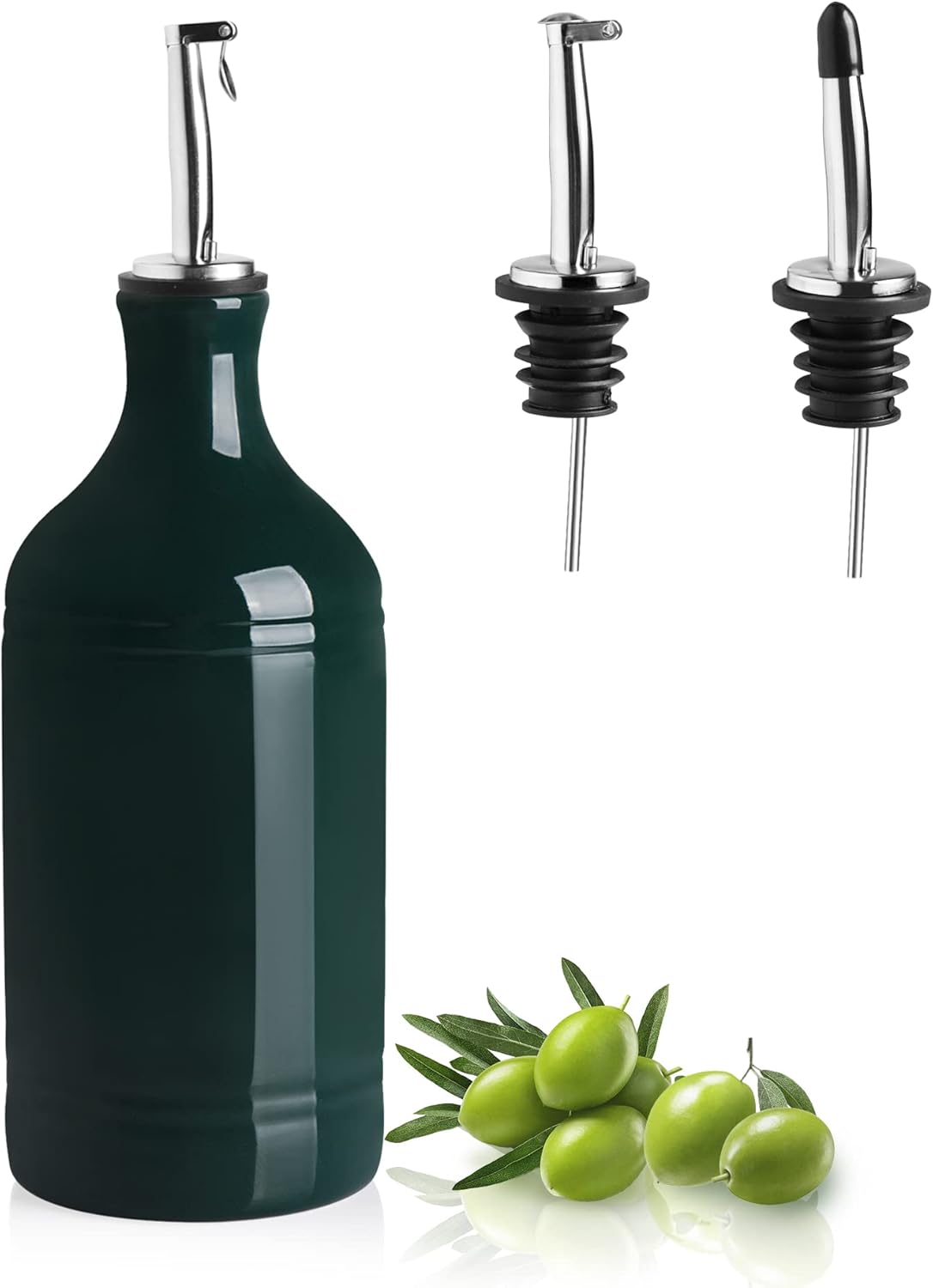 Sweejar Ceramic Olive Oil Dispenser Bottle | Storage Oil, Vinegar, Coffee Syrups