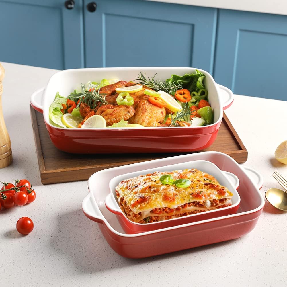 Sweejar Ceramic Bakeware Casserole Dishes for Oven | Set of 3