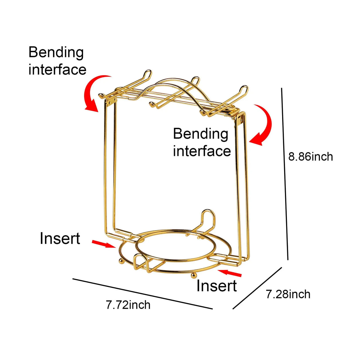 Stainless Steel Wire Rack Display Stand Service for Tea Cups(Display Stand)