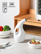 Sweejar Ceramic Olive Oil Bottle Dispenser | Storage Vinegar, Coffee Syrups, Liquids | 24 Oz