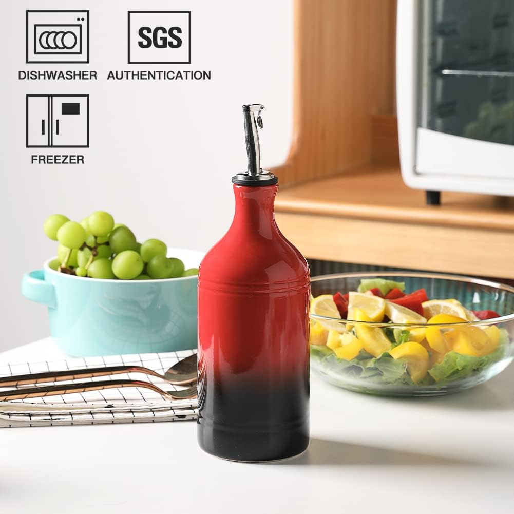 Sweejar Ceramic Olive Oil Dispenser Bottle | Storage Oil, Vinegar, Coffee Syrups