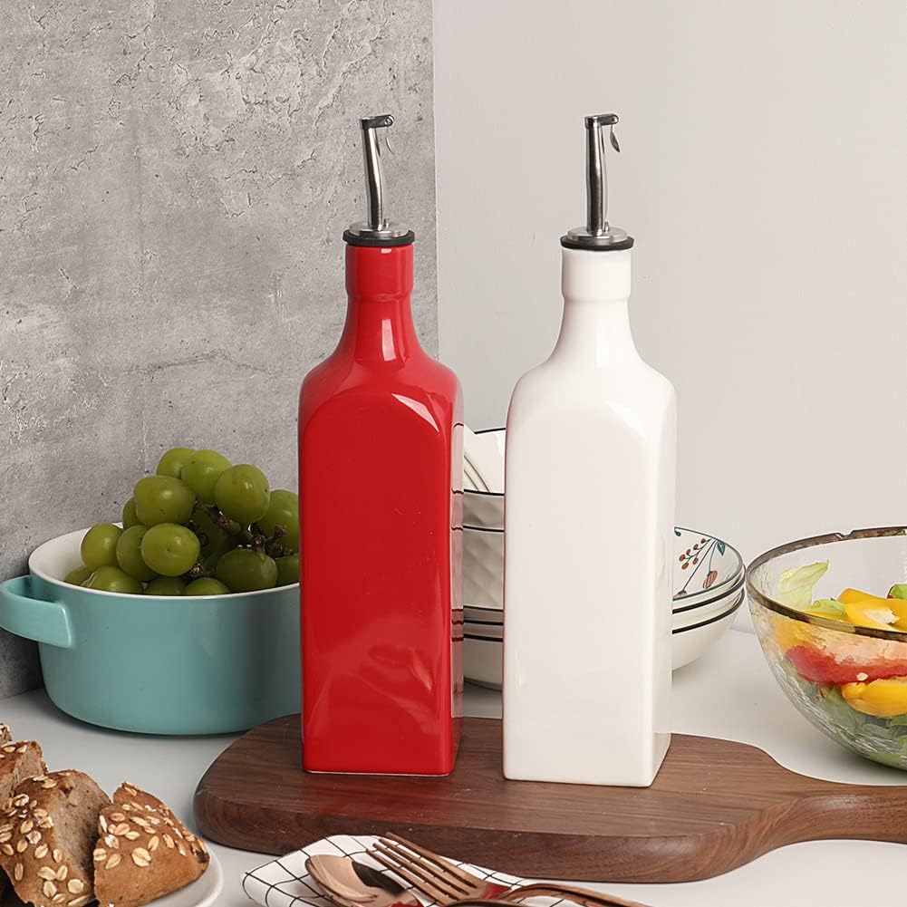 Sweejar Ceramic Olive Oil Dispenser Bottle Oil | 19 Fl Oz