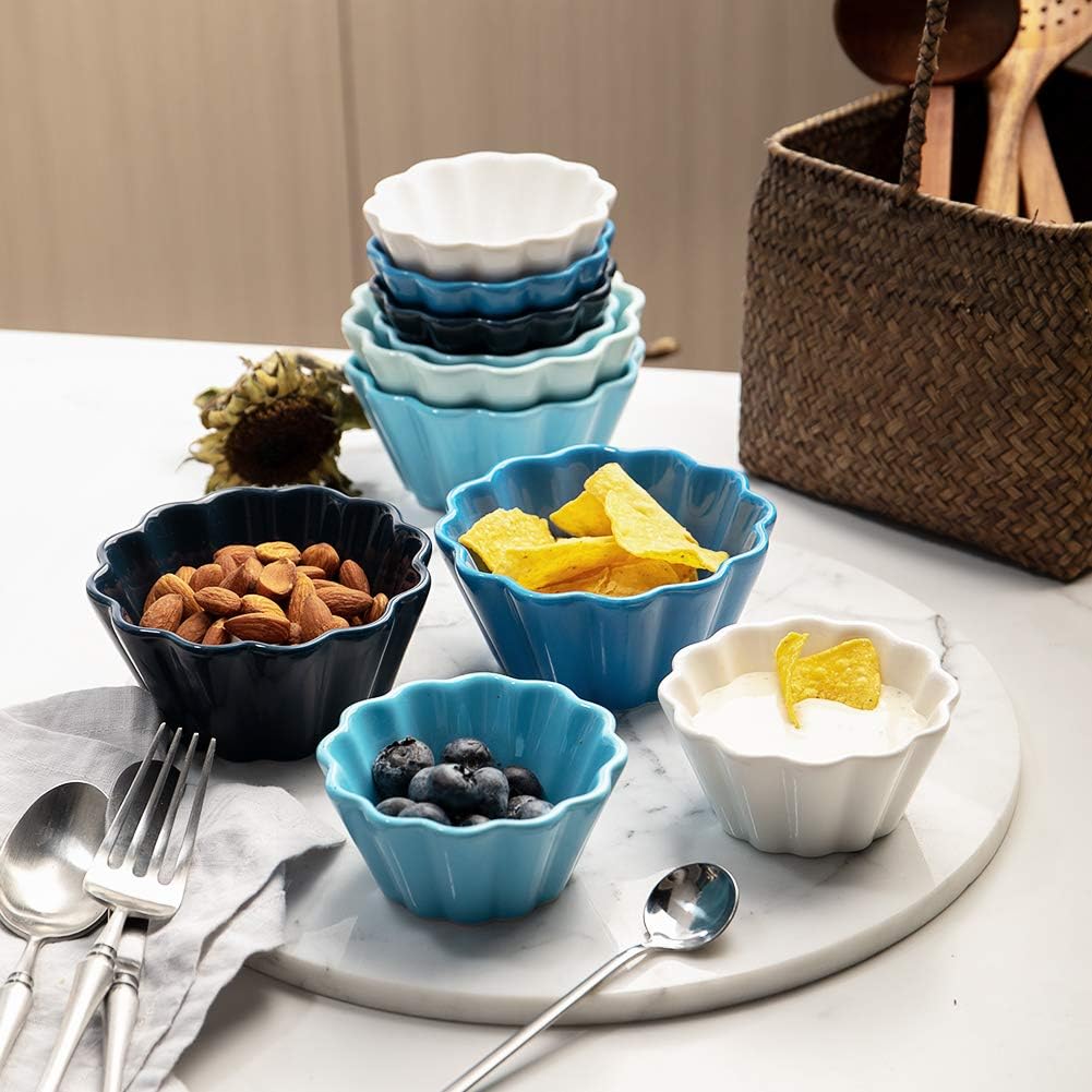Sweejar Porcelain Ramekins for Creme Brulee | Set of 6