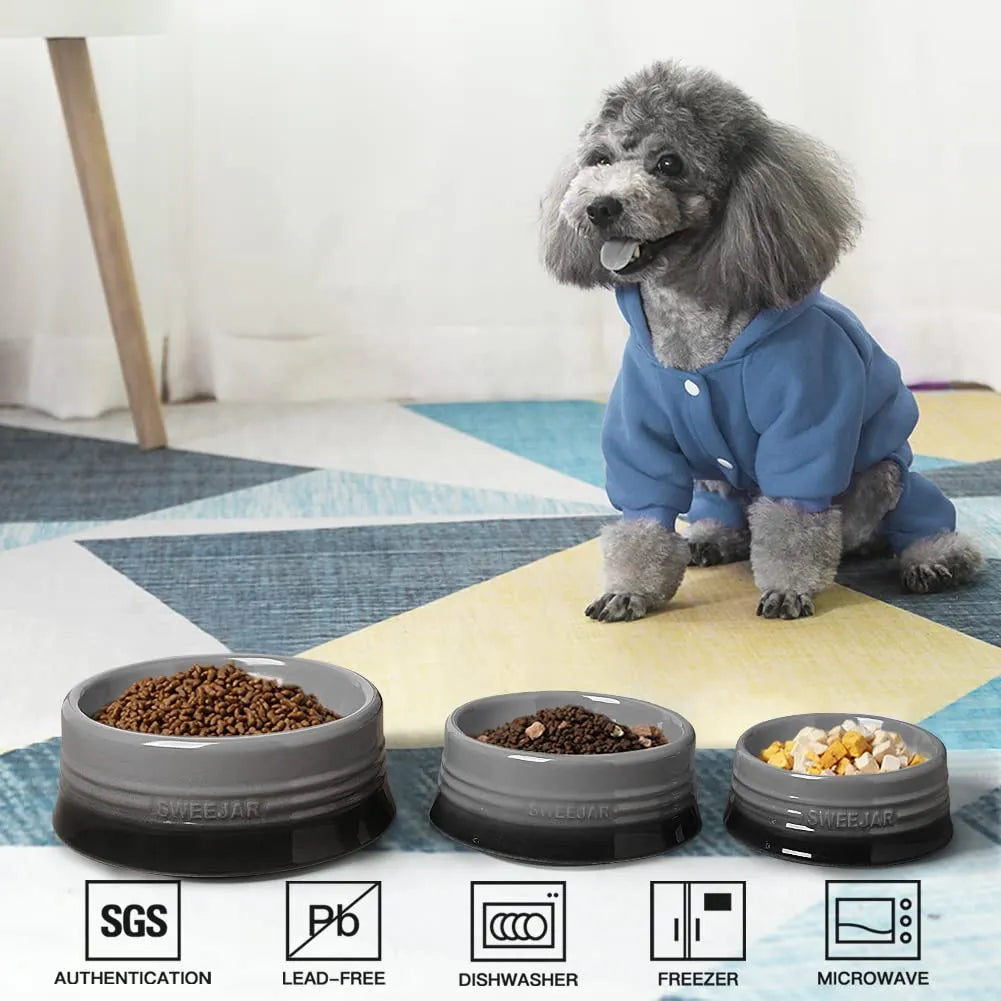SWEEJAR Ceramic Dog Food Dishes