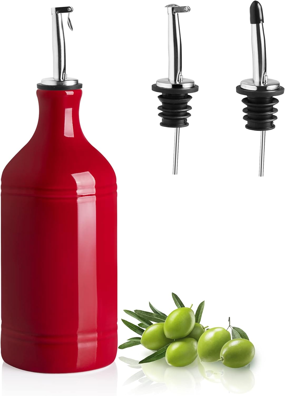 Sweejar Ceramic Olive Oil Dispenser Bottle | Storage Oil, Vinegar, Coffee Syrups