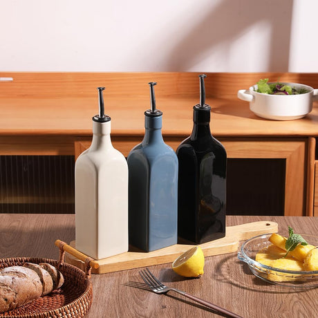 Sweejar Ceramic Olive Oil Dispenser Bottle Oil | 19 Fl Oz