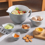 Sweejar Porcelain Mixing Bowl with Scale, Ceramic Serving Container for Baking, Prepping, Cooking