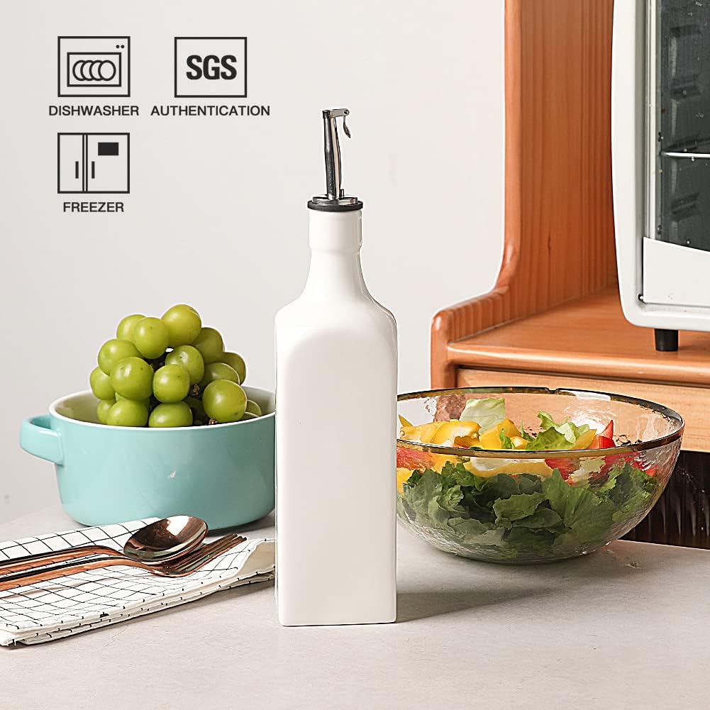 Sweejar Ceramic Olive Oil Dispenser Bottle Oil | 19 Fl Oz