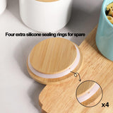 Sweejar Ceramic  Food Storage Jars for Sugar, Coffee Beans, Tea Leaves | Pack of 4